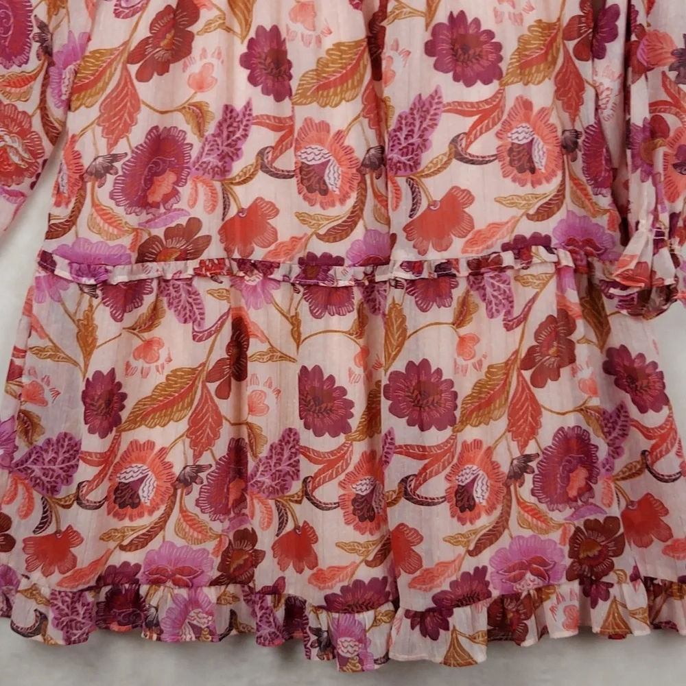 Old Navy Printed Long-Sleeve Tie-Front Tiered Swing Dress for Girls XLarge 14-16